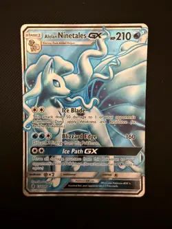 Pokemon Sun & Moon Full Art - Guardians Rising 132/145 Alolan Ninetales GX - Image 1