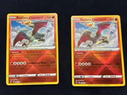 2 Pokemon Sword & Shield Crown Zenith Radiant Charizard 020/159 - Image 1