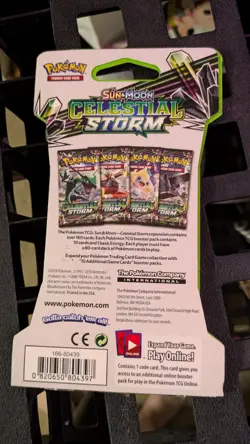 Pokemon Sun & Moon CELESTIAL STORM Sleeved Booster Pack Stakataka Artwork - Image 2