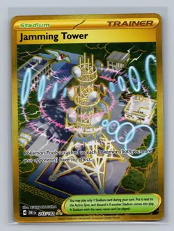 Jamming Tower 243/182 Hyper Rare Destined Rivals Pokemon NM - Image 1