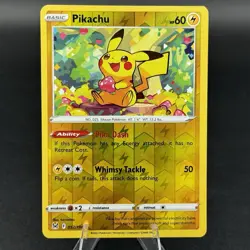 Pikachu 052/196 Common Lost Origin Pokemon Reverse Holo Pokemon TCG NM - Image 1