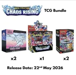 Pokemon Center Chaos Rising PRE ORDER Bundle – 2 ETB + Booster Box + 2 Bundles - Image 1