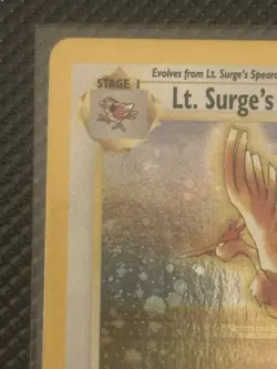 LT. SURGE'S FEAROW 2000 POKEMON GYM HEROES 1ST EDITION HOLO MP - Image 2