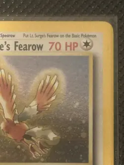LT. SURGE'S FEAROW 2000 POKEMON GYM HEROES 1ST EDITION HOLO MP - Image 3