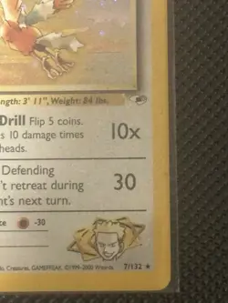 LT. SURGE'S FEAROW 2000 POKEMON GYM HEROES 1ST EDITION HOLO MP - Image 4