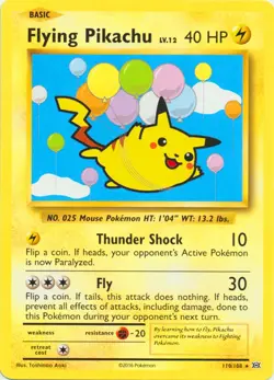 Flying Pikachu - 110/108 - Secret Rare NM, English Pokemon Evolutions - Image 1