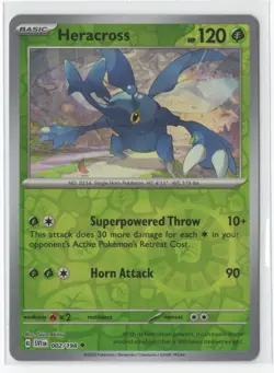 Pokemon Scarlet & Violet 002/198 Heracross Reverse Holo - Image 1