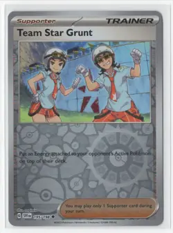 Pokemon Scarlet & Violet 195/198 Team Star Grunt Reverse Holo - Image 1