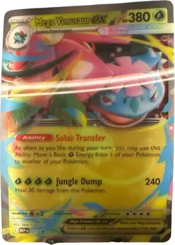 Mega Venusaur ex 013 JUMBO PROMO LENTICULAR HOLO Mega Evolution Pokemon English - Image 1