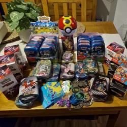 HUGE Pokemon TCG bundle joblot / tins / pokeballs / accessories / counters / box - Image 1