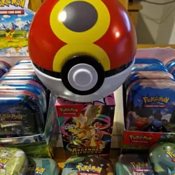 HUGE Pokemon TCG bundle joblot / tins / pokeballs / accessories / counters / box - Image 4