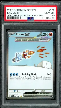 2023 POKEMON OBF EN-OBSIDIAN FLAMES SPECIAL ILLUSTRATION RARE EISCUE EX PSA 10 - Image 1
