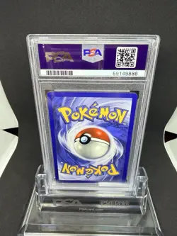 2000 Pokemon Black Star Team Rocket’s Meowth Pokemon League Promo #18 PSA 9 - Image 2