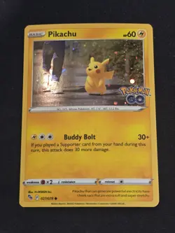 Pikachu 027/078 Cosmos Holo Swirl Pokemon GO - B - Image 2
