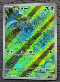 Pokemon TCG Bulbasaur #166/165 Scarlet & Violet 151 Illustration Rare LP - Image 1