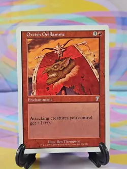 Magic the Gathering MTG Seventh Edition 2001 Card | Oreish Oriflamme 206/350 - Image 1