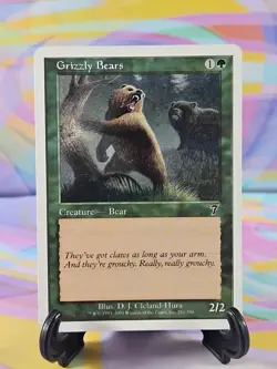 Magic the Gathering MTG Seventh Edition 2001 Card | Grizzly Bears 251/350 - Image 1