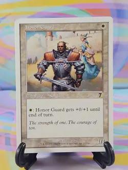 Magic the Gathering MTG Seventh Edition 2001 Card | Honor Guard 21/350 - Image 1