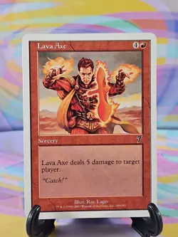 Magic the Gathering MTG Seventh Edition 2001 Card | Lava Axe 199/350 - Image 1