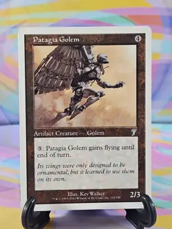 Magic the Gathering MTG Seventh Edition 2001 Card | Patagia Golem 310/350 - Image 1