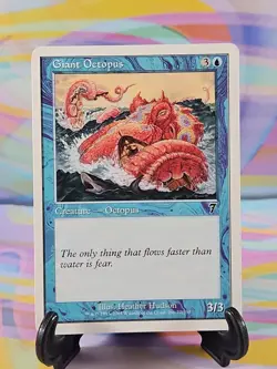 Magic the Gathering MTG Seventh Edition 2001 Card | Giant Octopus 77/350 - Image 1
