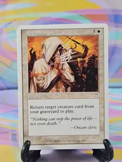 Magic the Gathering MTG Seventh Edition 2001 Card | Breath of Life 4/350 - Image 1
