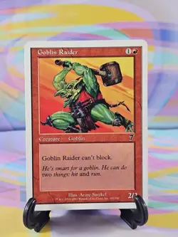 Magic the Gathering MTG Seventh Edition 2001 Card | Goblin Raider 192/350 - Image 1