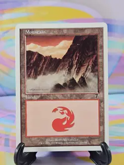 Magic the Gathering MTG Seventh Edition 2001 Card | Mountain 339/350 - Image 1