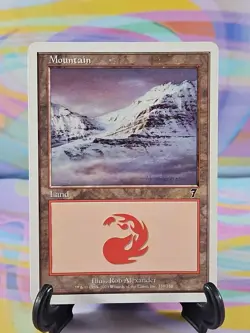 Magic the Gathering MTG Seventh Edition 2001 Card | Mountain 338/350 - Image 1