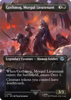 X 1 Gothmog, Morgul Lieutenant Borderless NM-M The Lord Of The Rings 429 MTG - Image 1