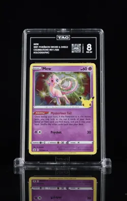Pokemon TCG Mew 011/025 Celebrations Holo Rare TAG 8 2021 Psychic - Image 1