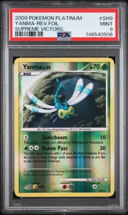 2009 POKEMON PLATINUM SUPREME VICTORS #SH9 YANMA-REVERSE FOIL PSA 9 - Image 1