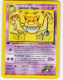Sabrina's Hypno - 1st Edition - 56/132 Gym Challenge - Pokemon TCG - 2000 - Image 1
