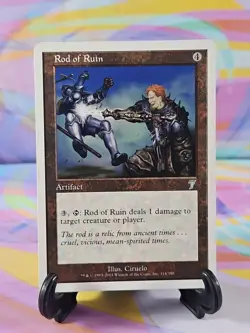Magic the Gathering MTG Seventh Edition 2001 Card | Rod of Ruin 314/350 - Image 1