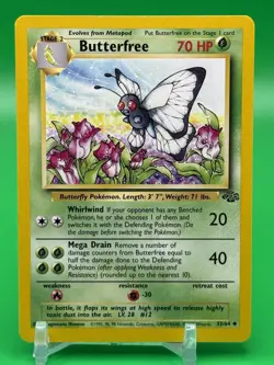 Butterfree 34/130 Uncommon Base Set 2 Pokemon NM Near Mint Free Shipping J2 - Image 1