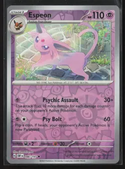 Espeon 086/197 Uncommon Obsidian Flames Pokemon Reverse Holo Near Mint - Image 1