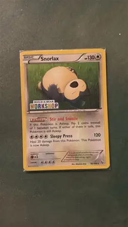SNORLAX 2014 POKEMON XY FLASHFIRE BUILD A BEAR WORKSHOP RARE 80/106 Q1048 - Image 1