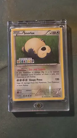 SNORLAX 2014 POKEMON XY FLASHFIRE BUILD A BEAR WORKSHOP RARE 80/106 Q1048 - Image 2