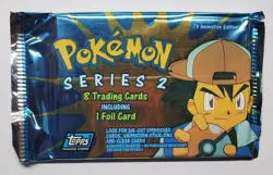 Pokemon Topps TV Animation Series 2 Sealed Pack Blue Logo From Sealed Box MINT - Image 1