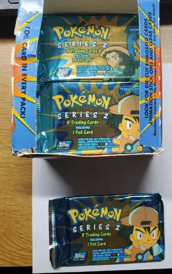 Pokemon Topps TV Animation Series 2 Sealed Pack Blue Logo From Sealed Box MINT - Image 2