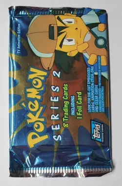 Pokemon Topps TV Animation Series 2 Sealed Pack Blue Logo From Sealed Box MINT - Image 3