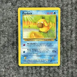 Vintage Pokemon Fossil Psyduck 53/62 Common NM - Image 1