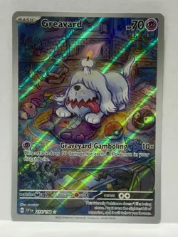 Pokemon Greavard 214/198 SV01 Scarlet & Violet Illustration Rare Holo 70 HP - Image 1
