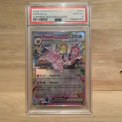 PSA 10 - 2025 Pokemon Prismatic Evolutions Espeon ex #034 - Surprise Box Stamp - Image 1