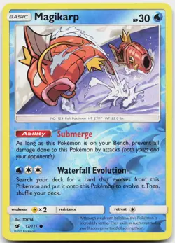 Magikarp 17/111 Common Crimson Invasion Pokemon Reverse Holo Near Mint - Image 1