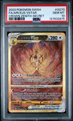2023 POKEMON SWORD & SHIELD CROWN ZENITH SECRET FULL ART/ARCEUS VSTAR PSA 10 - Image 1