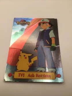 Ask Ketchum, TV1 Topps Series 1, Pokemon TCG, MP/HP+ - Image 1