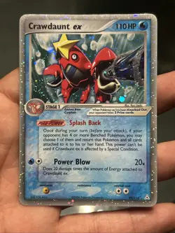 Pokemon TCG Crawdaunt ex 2006 Holon Phantoms 99/110 ex Holo- LP/ NM - Image 1