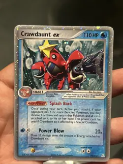 Pokemon TCG Crawdaunt ex 2006 Holon Phantoms 99/110 ex Holo- LP/ NM - Image 2