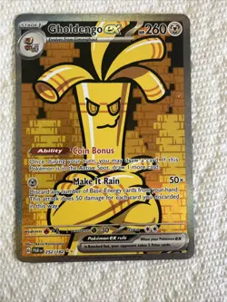 Gholdengo EX 252/182 SV04 Paradox Rift Illustration Rare Holo Pokemon TCG - Image 1
